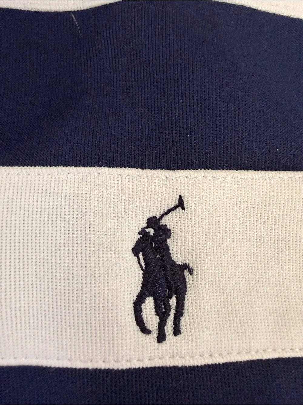 Vintage Polo by Ralph Lauren Navy Track Jacket White & Orange Stripes Men size M